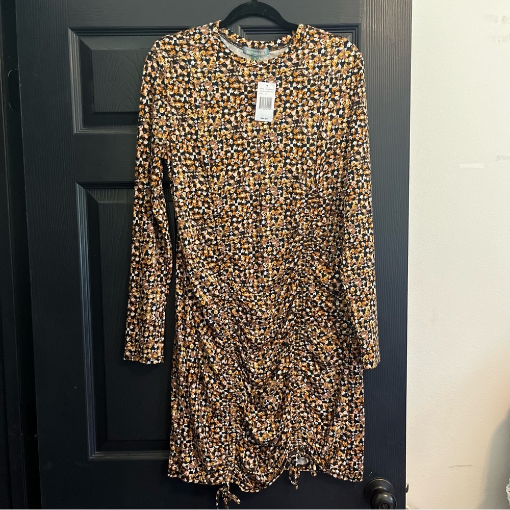 Good Luck Gem Ruched Dress, Size XL, NWT
